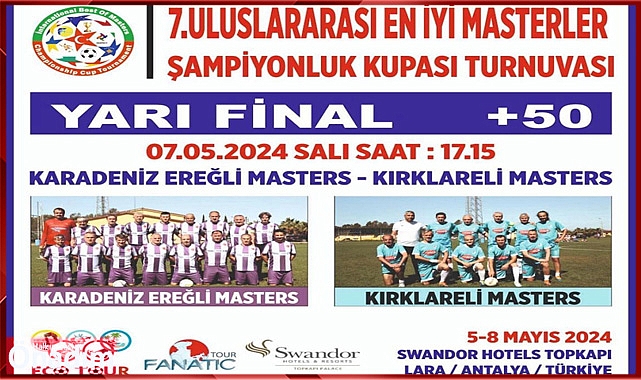 Kırklareli Master Veteranlar 3. Oldu