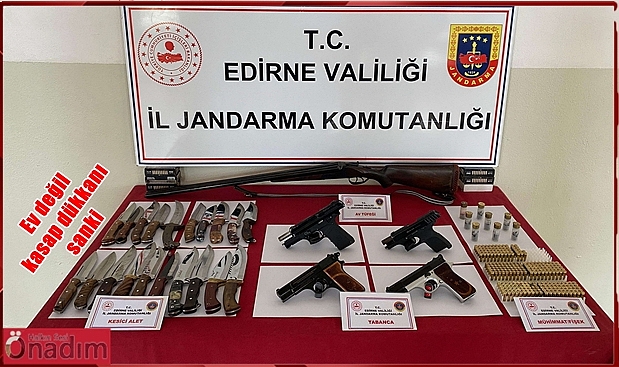 KOM Şubenin Havsa’daki Operasyonunda Evden Adeta Cephanelik Çıktı!