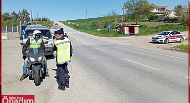 Trafik Jandarması Uzunköprü’de Motosikletlileri Denetledi