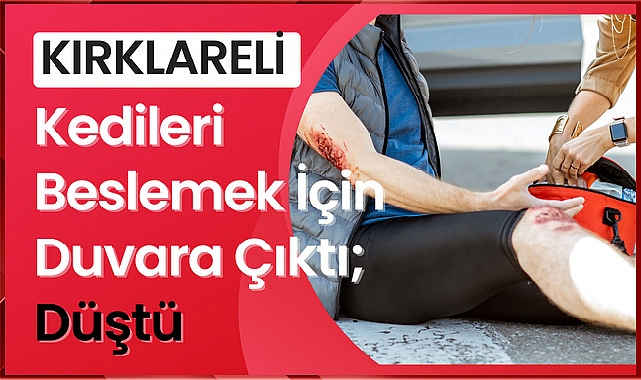 Kedileri Beslemek İçin Duvara Çıktı; Düştü