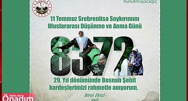“Bosnalı Şehit Kardeşlerimizi Rahmetle Anıyorum”