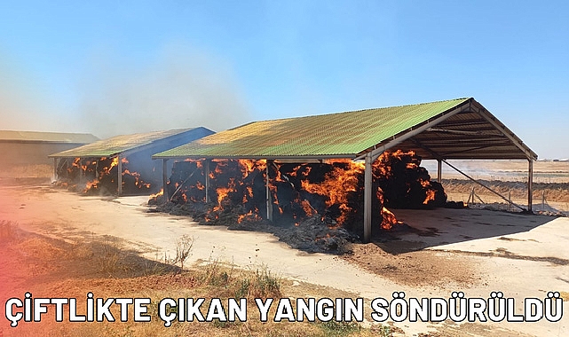 Çiftlikte Çıkan Yangın Söndürüldü