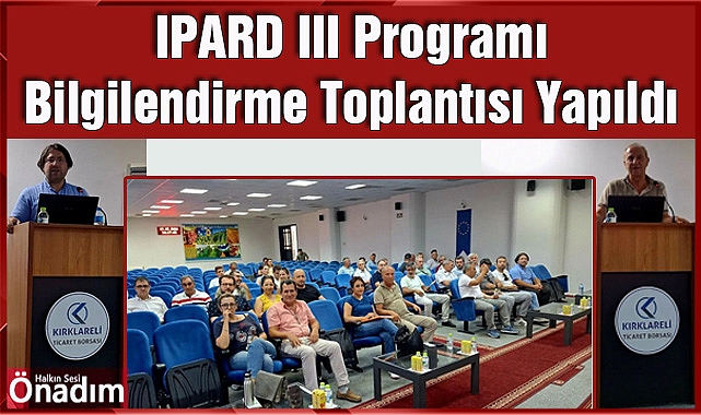 IPARD III Programı Bilgilendirme Toplantısı Yapıldı