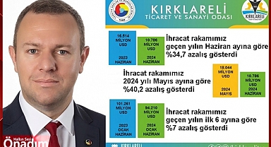 Kırklareli, 2024 Yılında İhracatta Düşüşe Geçti