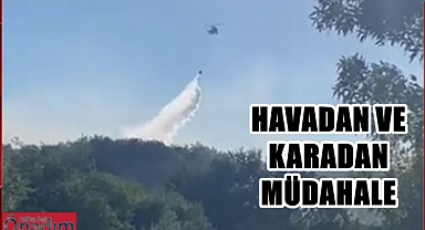 Uzunköprü’deki Orman Yangınına Havadan ve Karadan Müdahale