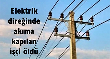 Elektrik direğinde akıma kapılan işçi öldü