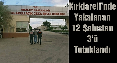 Kırklareli’nde Yakalanan 12 Şahıstan 3’ü Tutuklandı
