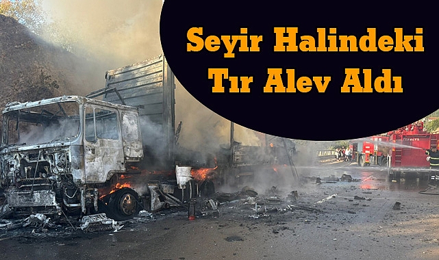 Seyir Halindeki Tır Alev Aldı