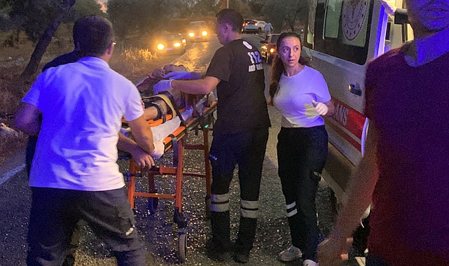Devrilen Motosikletteki 2 Kişi Yaralandı