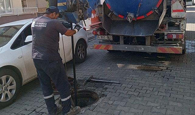 Kanalizasyon hatları rutin olarak temizleniyor