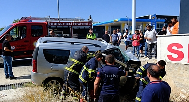 Kırklareli'nde 2 kişinin öldüğü trafik kazası güvenlik kamerasınca kaydedildi