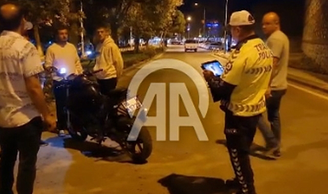 Motosikletin çarptığı kadın yaralandı