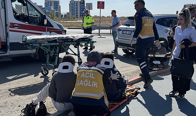 Motosikletin devrilmesi sonucu 2 kişi yaralandı
