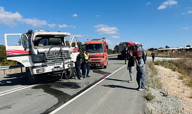 Beton Mikseri ile Tır Çarpıştı 1: yaralı