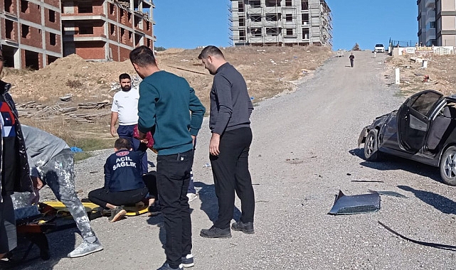 Ehliyetsiz Sürücünün Kullandığı Otomobil Takla Attı, 1 Yaralı
