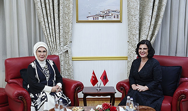 Emine Erdoğan, Arnavutluk Cumhurbaşkanı Bajram Begaj'ın eşi Armanda Begaj ile görüştü