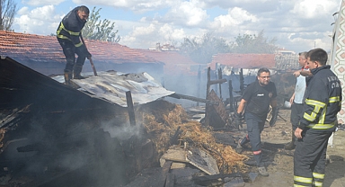 Kırklareli'nde ağılda çıkan yangın söndürüldü