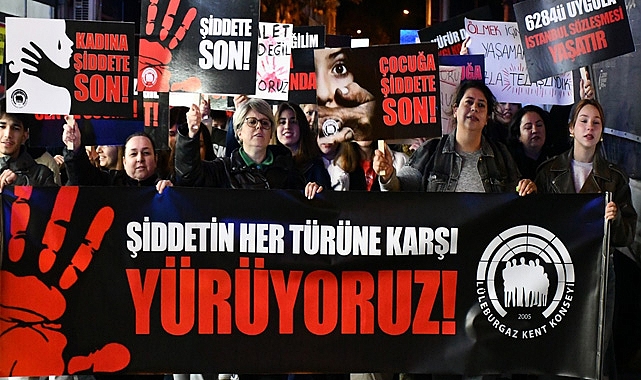 Lüleburgaz Şiddetin Her Türüne Karşı Yürüdü