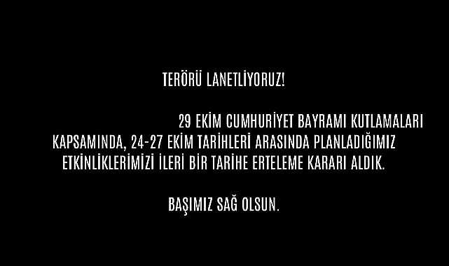 O Belediye Cumhuriyet Bayramı Etkinliklerini İptal Etti