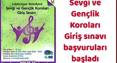 Sevgi ve Gençlik Koroları Giriş sınavı başvuruları başladı