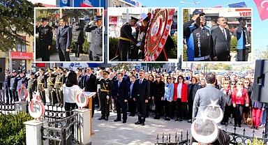 Uzunköprü’de Çelenk Sunma Töreni Gerçekleştirildi