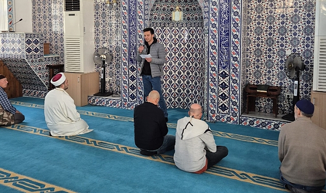 Camii Cemaatine GGK Testi Dağıtıldı