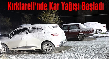 Kırklareli'nde Kar Yağışı Başladı 
