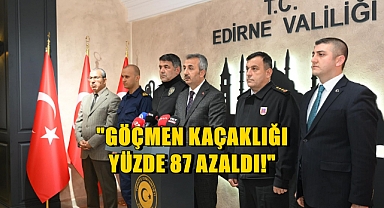 Vali Sezer Edirne'nin Asayiş Raporunu Paylaştı
