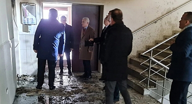 Vali Turan Yangın Yerinde İncelemelerde Bulundu