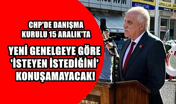 CHP'de Yeni Konseptli 'DanışMA' Kurulu 15 Aralık'ta!