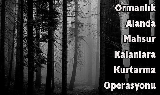 Ormanlık Alanda Mahsur Kalanlara Kurtarma Operasyonu