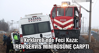 SON DAKİKA:Kırklareli’nde Feci Kaza!TREN SERVİS MİNİBÜSÜNE ÇARPTI