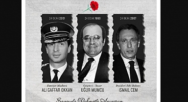 Başkan Akın Uğur Mumcu Gaffar Okan ve İsmail Cem’i Andı