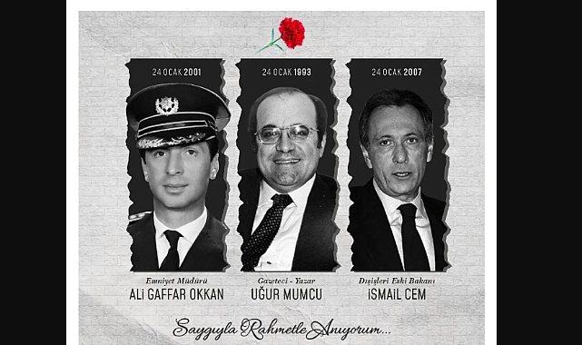 Başkan Akın Uğur Mumcu Gaffar Okan ve İsmail Cem’i Andı