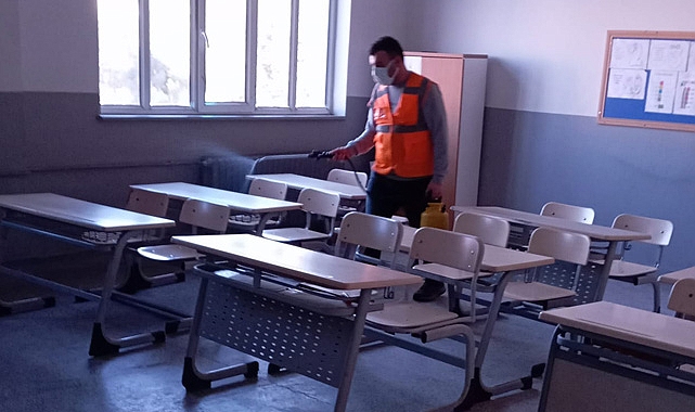 Kış Ayları İçin Sağlık Önlemi: Okullar Tamamen Dezenfekte Edildi