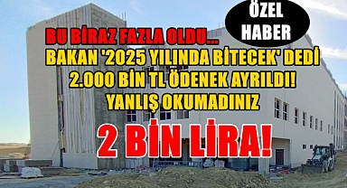 ŞAKA GİBİ! Devlet Hastanesi İnşaatına 2 Bin Lira Ödenek!