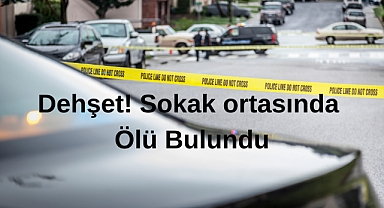Dehşet! Sokak ortasında Ölü Bulundu