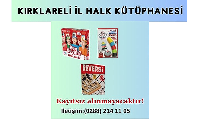 Kütüphaneden Çocuklara Eğlenceli Etkinlik