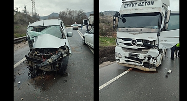 Son Dakika: Araçla Beton Mikseri Çarpıştı, 1 Yaralı