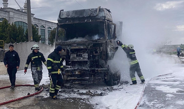 Son Dakika: Park Halindeki Tır Alevler İçinde Yandı