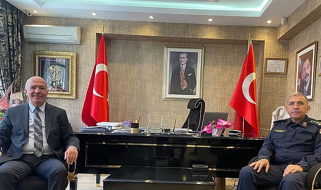 Jandarma Komutanı Akyüz’den Esnaf Kefalet Kooperatifine Ziyaret