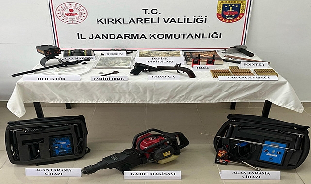 Kırklareli de Organize Kaçak Kazı Şebekesi Çökertildi