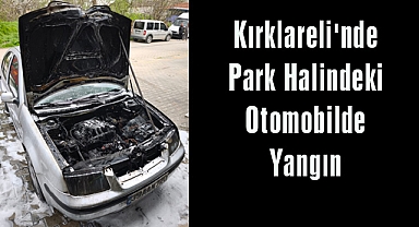 Kırklareli'nde Park Halindeki Otomobilde Yangın