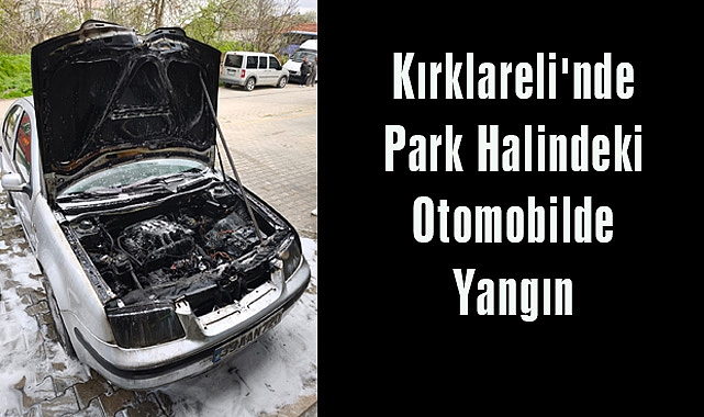Kırklareli'nde Park Halindeki Otomobilde Yangın