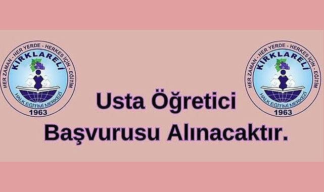 Kırklareli’nde Yeni Kurs İçin Eğitici Aranıyor