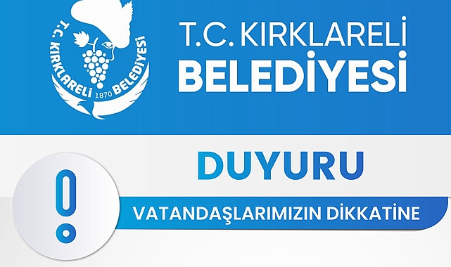Kırklareli Belediyesi'nden Dolandırıcılık Uyarısı