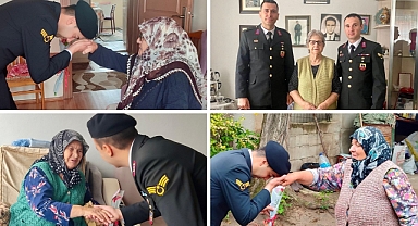 Şehit Annelerine Jandarma Personelinden Duygulandıran Ziyaret