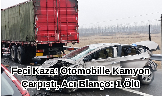 Feci Kaza: Otomobille Kamyon Çarpıştı, Acı Blanço: 1 Ölü