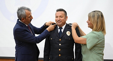 Rütbeleri Bizzat Vali Taktı; Edirne Emniyetinde Terfi Sevinci