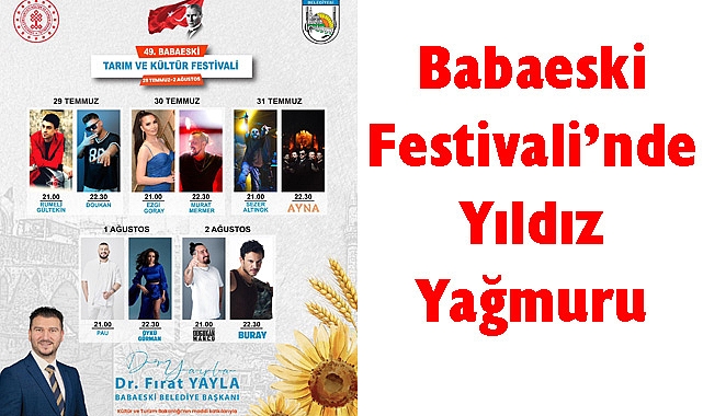 Babaeski Festivali’nde Yıldız Yağmuru